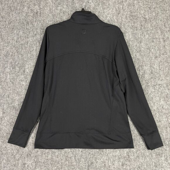 FootJoy Jacket Womens Large Black Zip Up Golf Performance Mid Layer Fairway Club - Picture 2 of 9